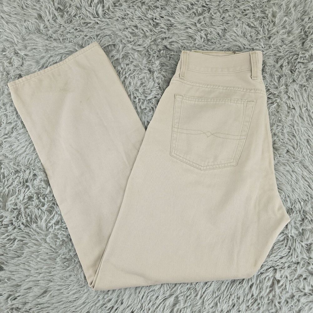 Lucky Brand Dungarees 7M20068 Men 30 Short Beige Straight Leg Button Pants *Flaw